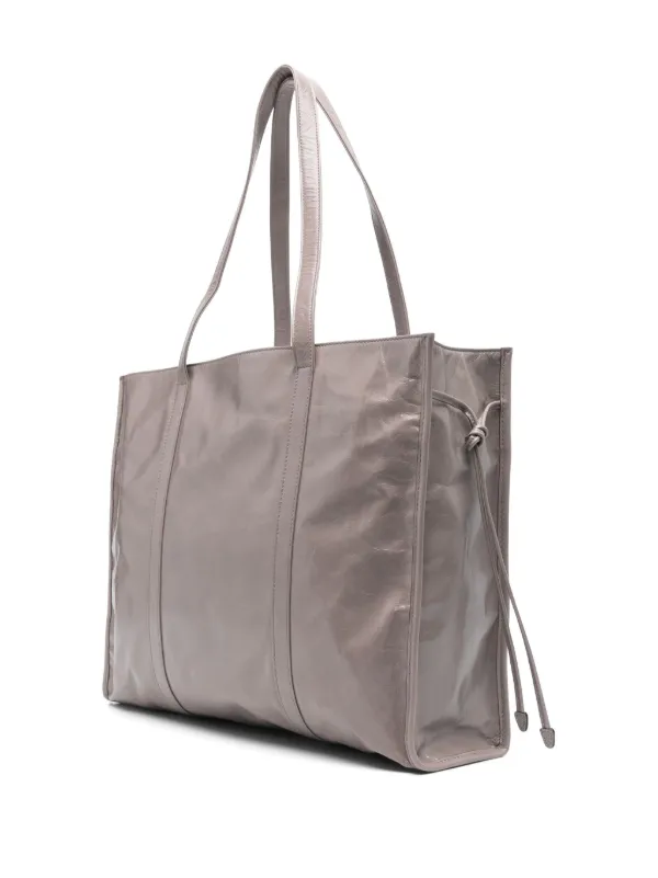 PRADA グレー レザー トートバッグ