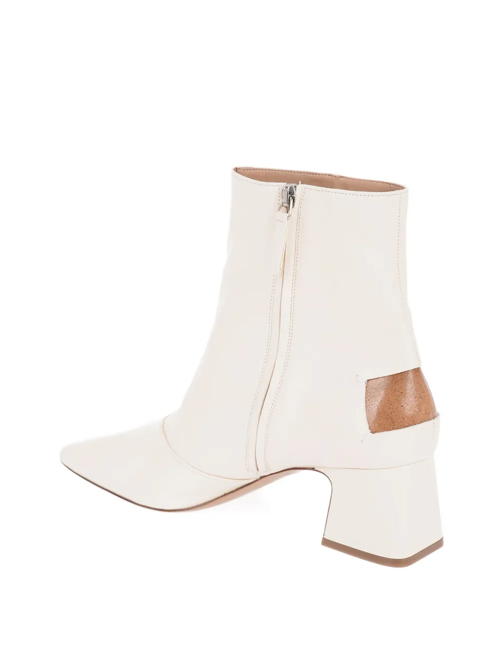 Maison Margiela 60mm leren enkellaarzen Beige