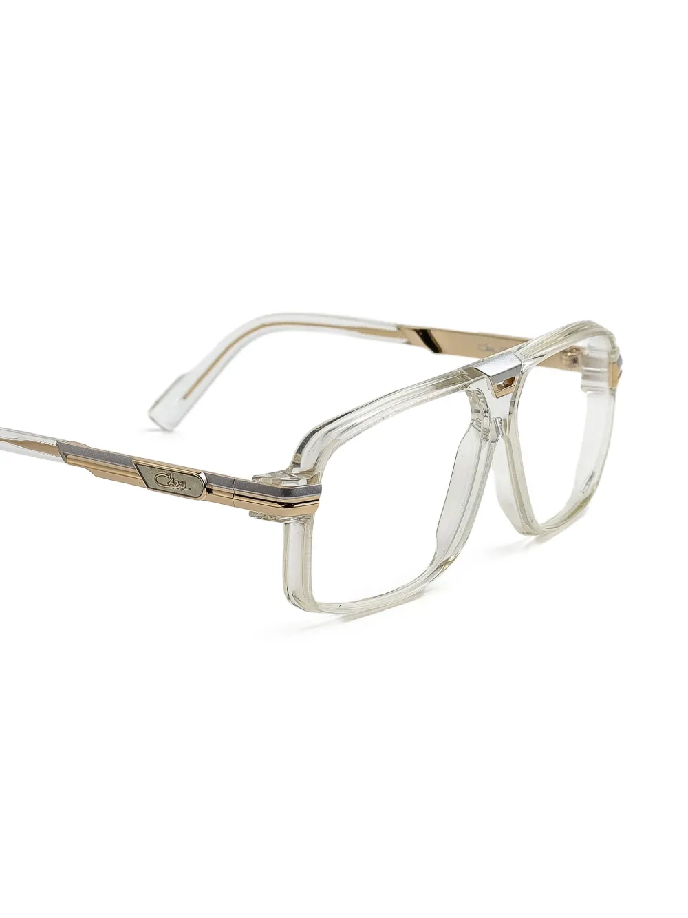Cazal Zonnebril met oversized vierkant montuur Wit