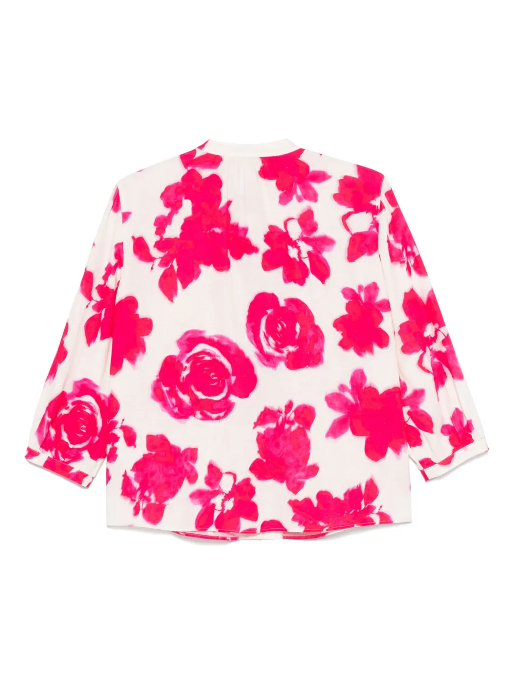 Luisa Cerano Blouse met bloemenprint - Roze