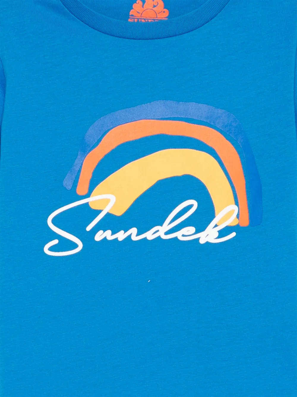 Sundek logo-print T-shirt Blauw
