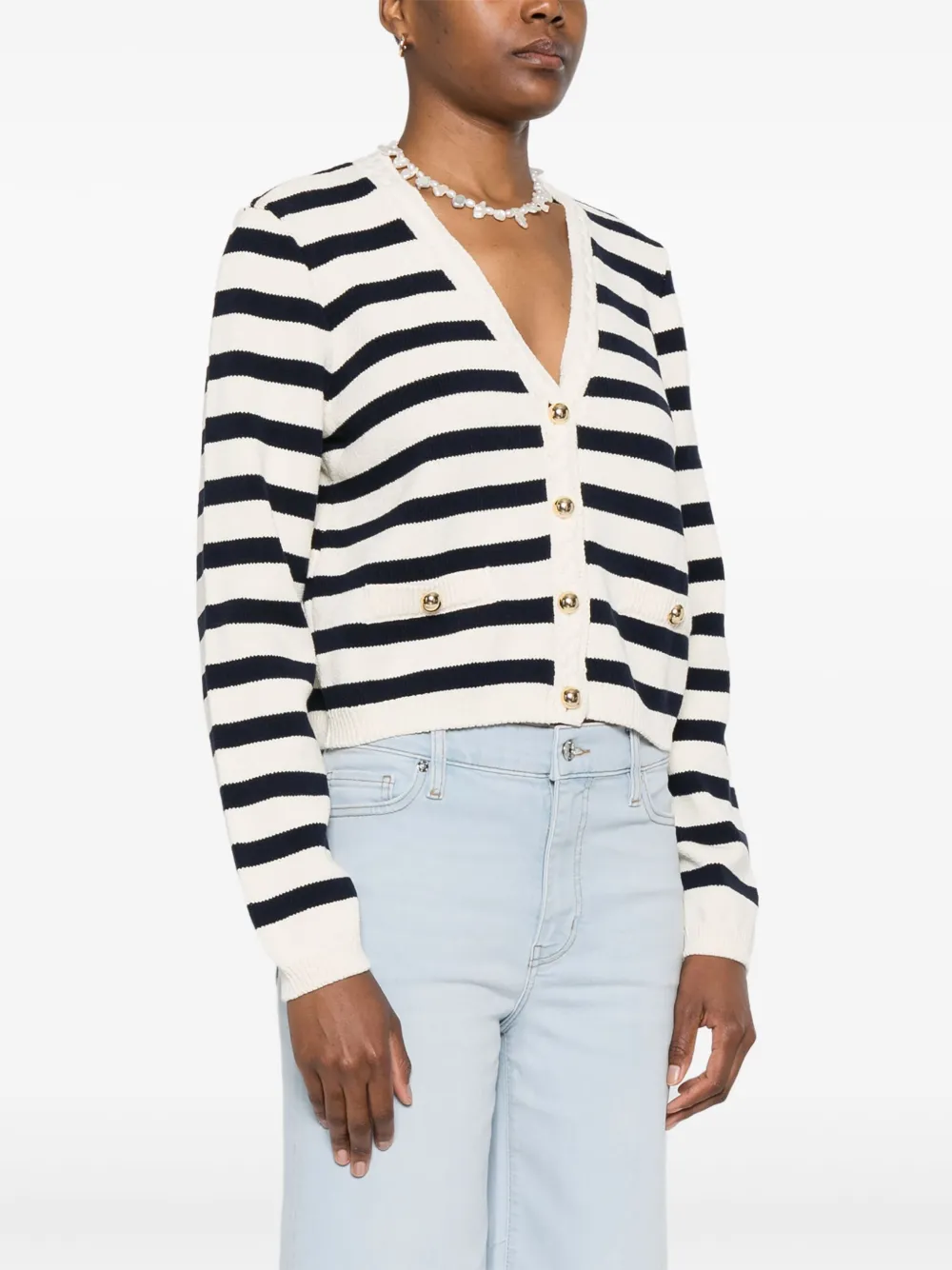 FRAME STRIPED CARDIGAN