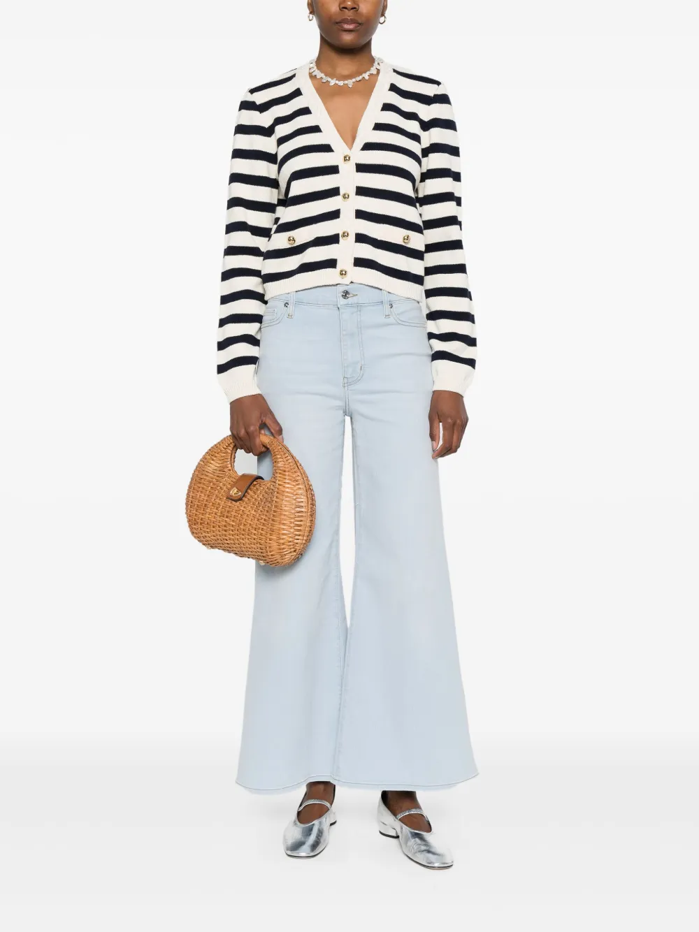 FRAME STRIPED CARDIGAN