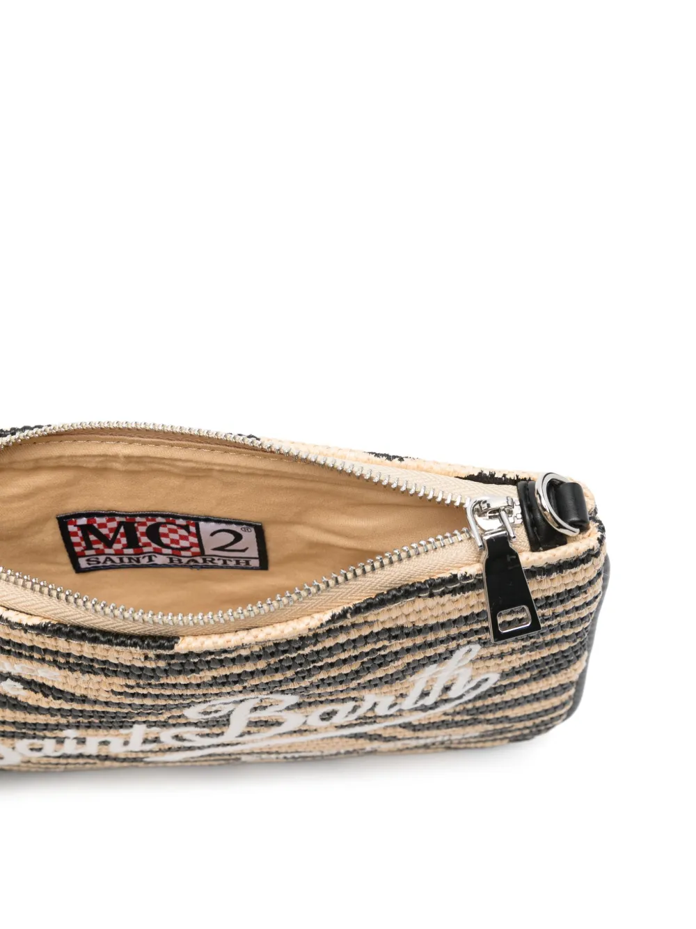 MC2 SAINT BARTH LOGO-EMBROIDERED CLUTCH BAG