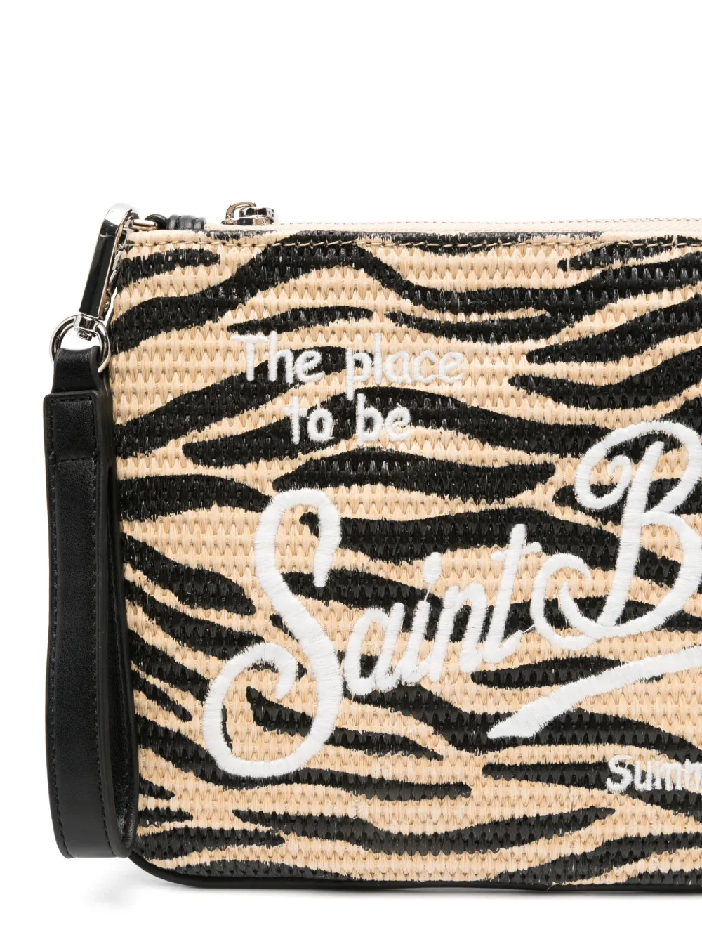 MC2 SAINT BARTH LOGO-EMBROIDERED CLUTCH BAG