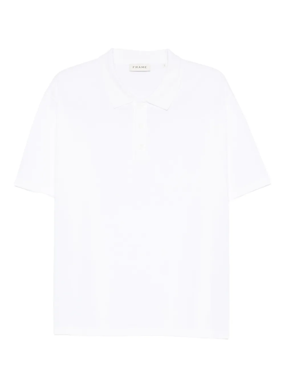 FRAME polo en coton à manches courtes | blanc | Image 1