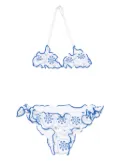 MC2 Saint Barth Kids Toile de Jouy bikini - White