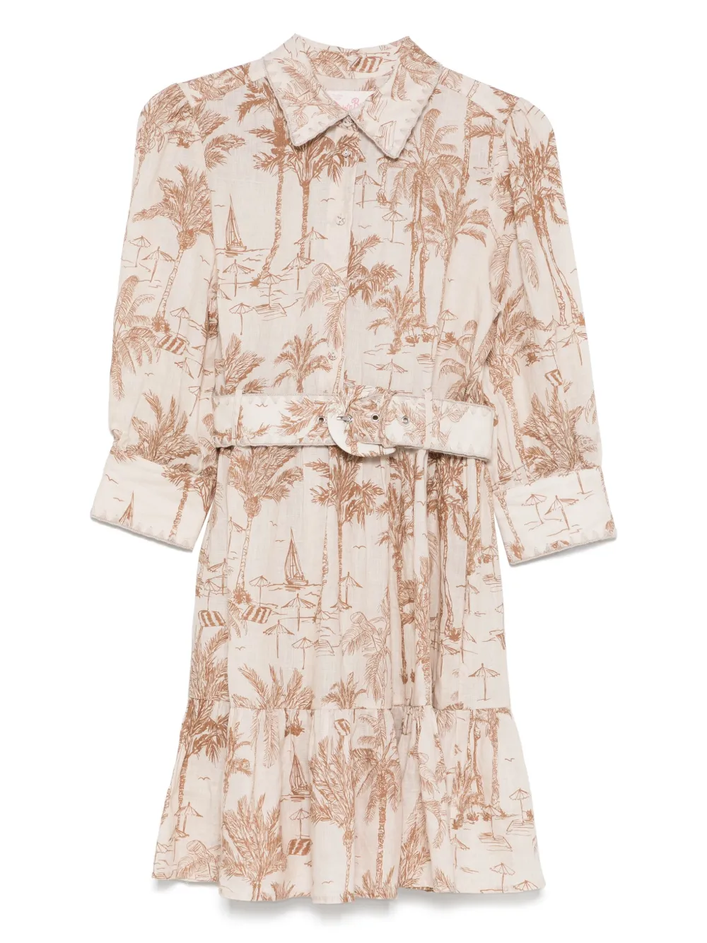 MC2 Saint Barth linen mini dress - ニュートラル MC2 Saint Barth linen mini dress - ニュートラル