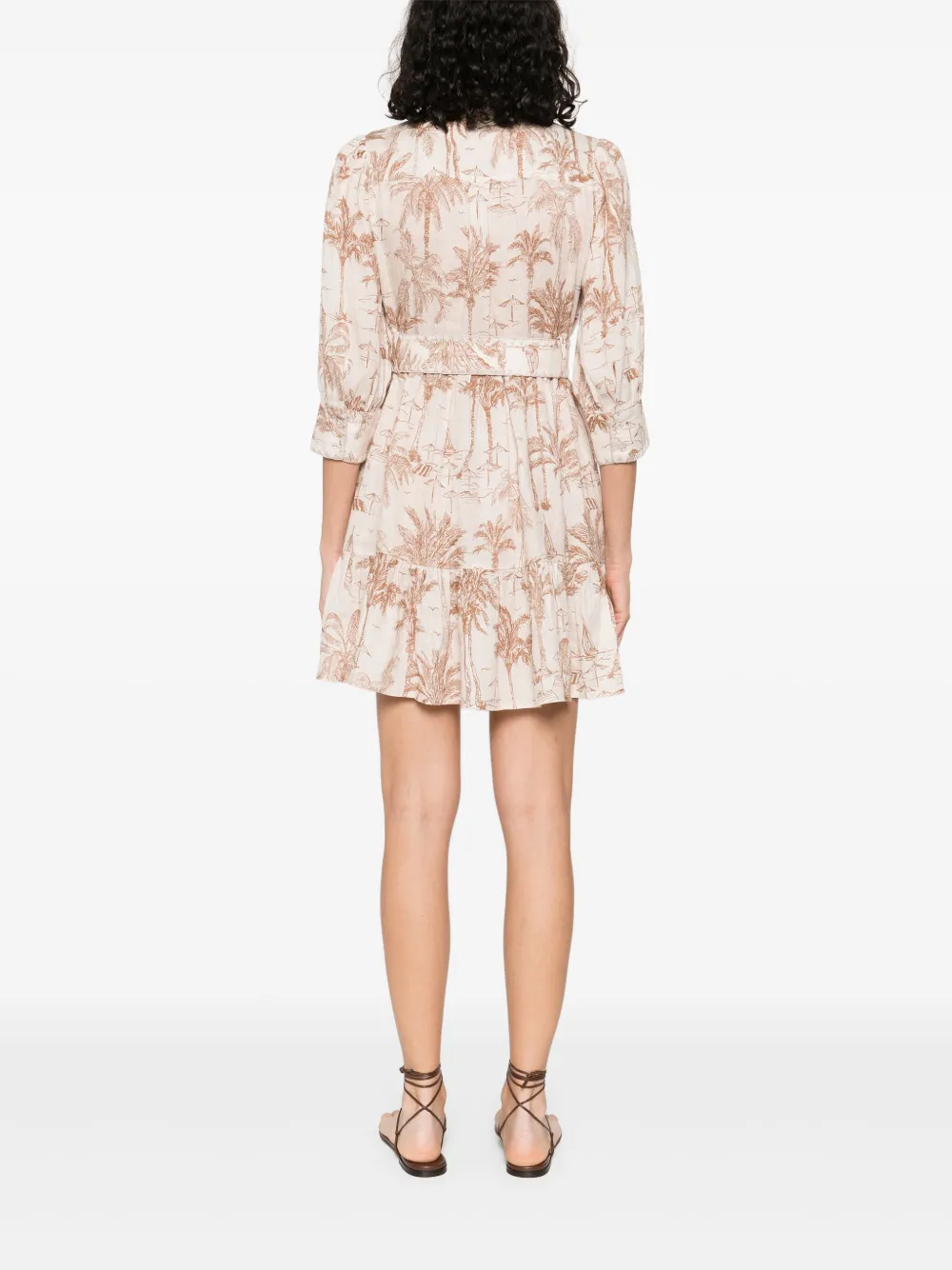 MC2 Saint Barth Linnen mini-jurk Beige