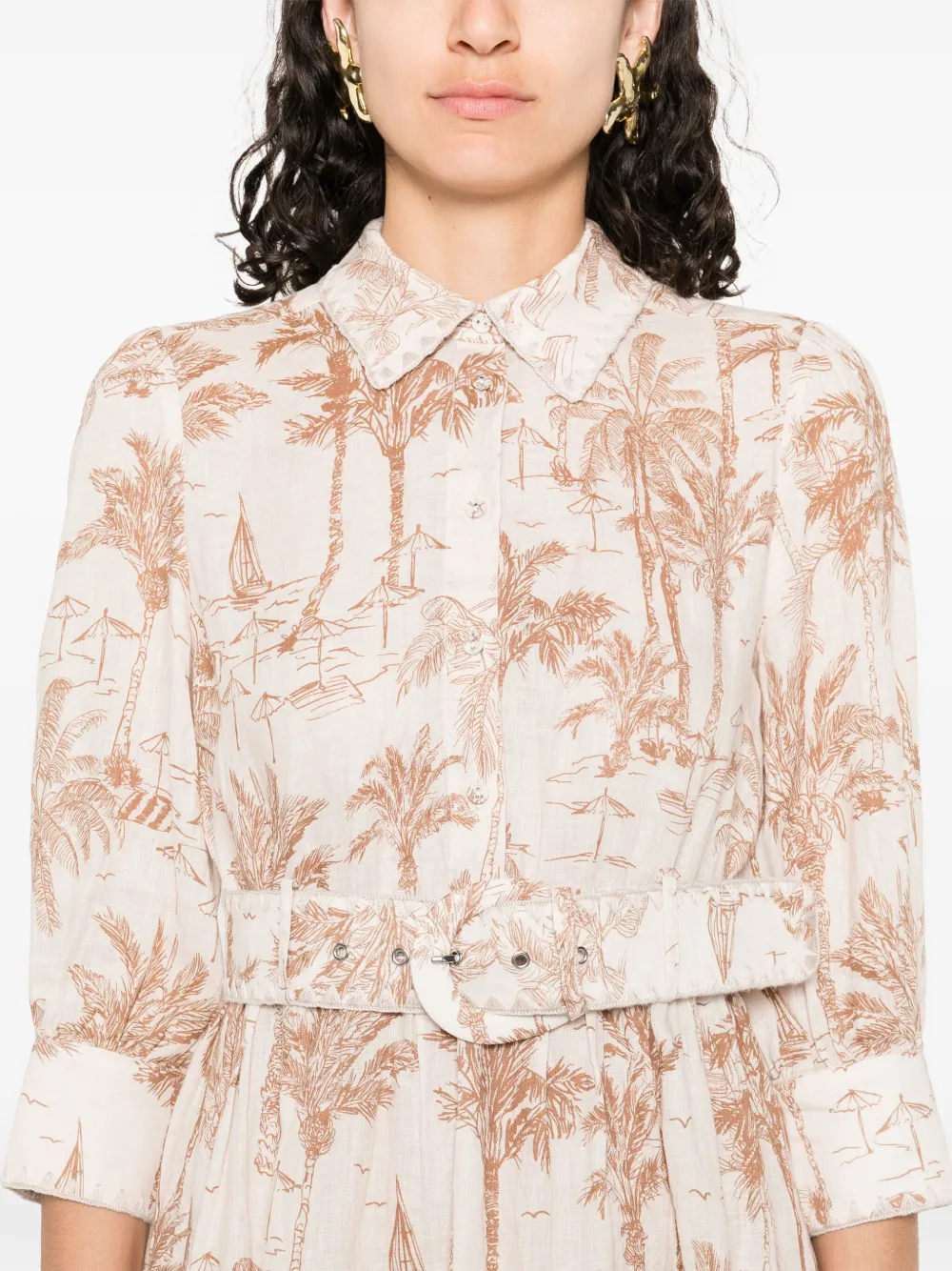 MC2 Saint Barth Linnen mini-jurk Beige