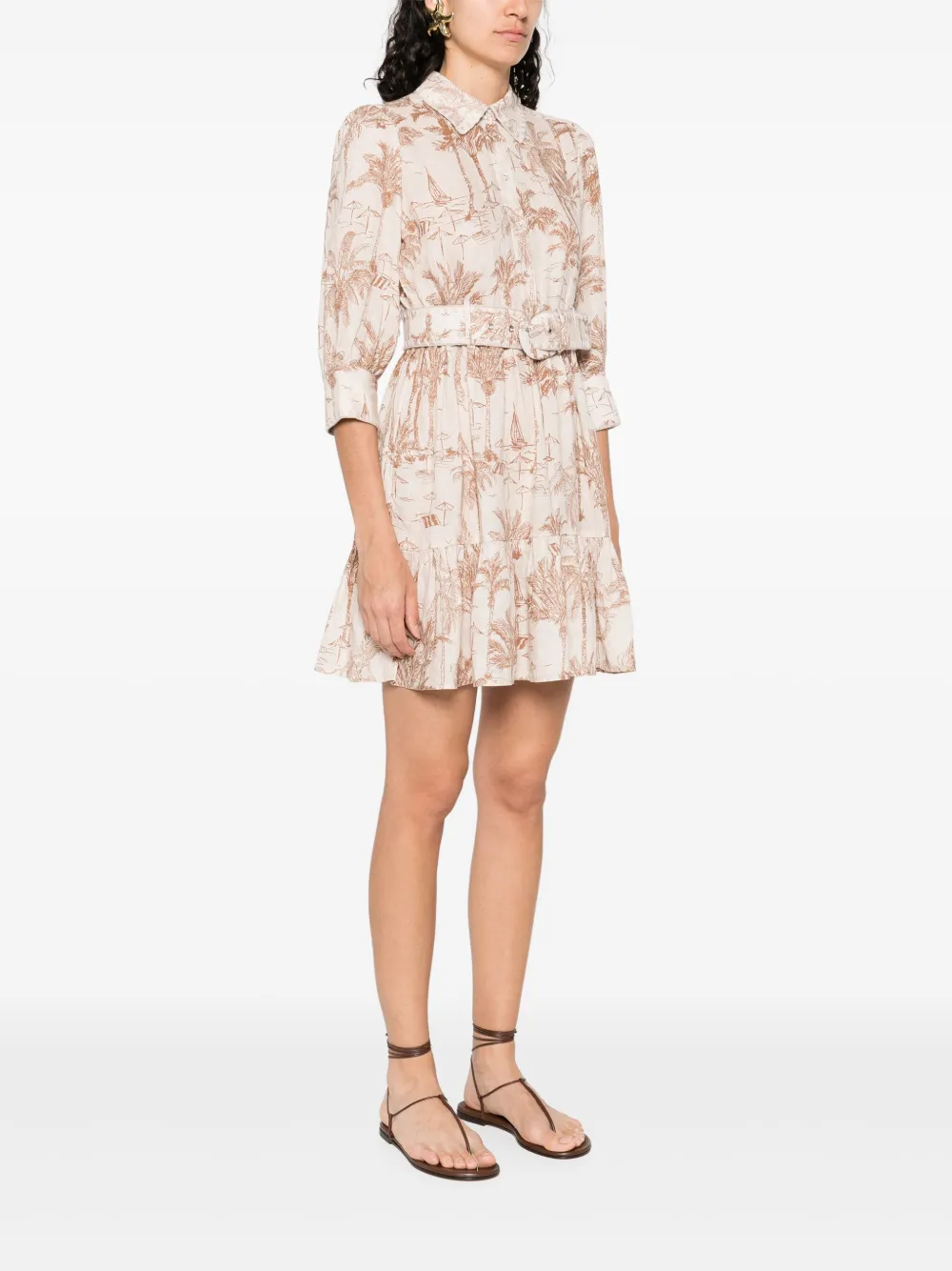 MC2 Saint Barth Linnen mini-jurk Beige