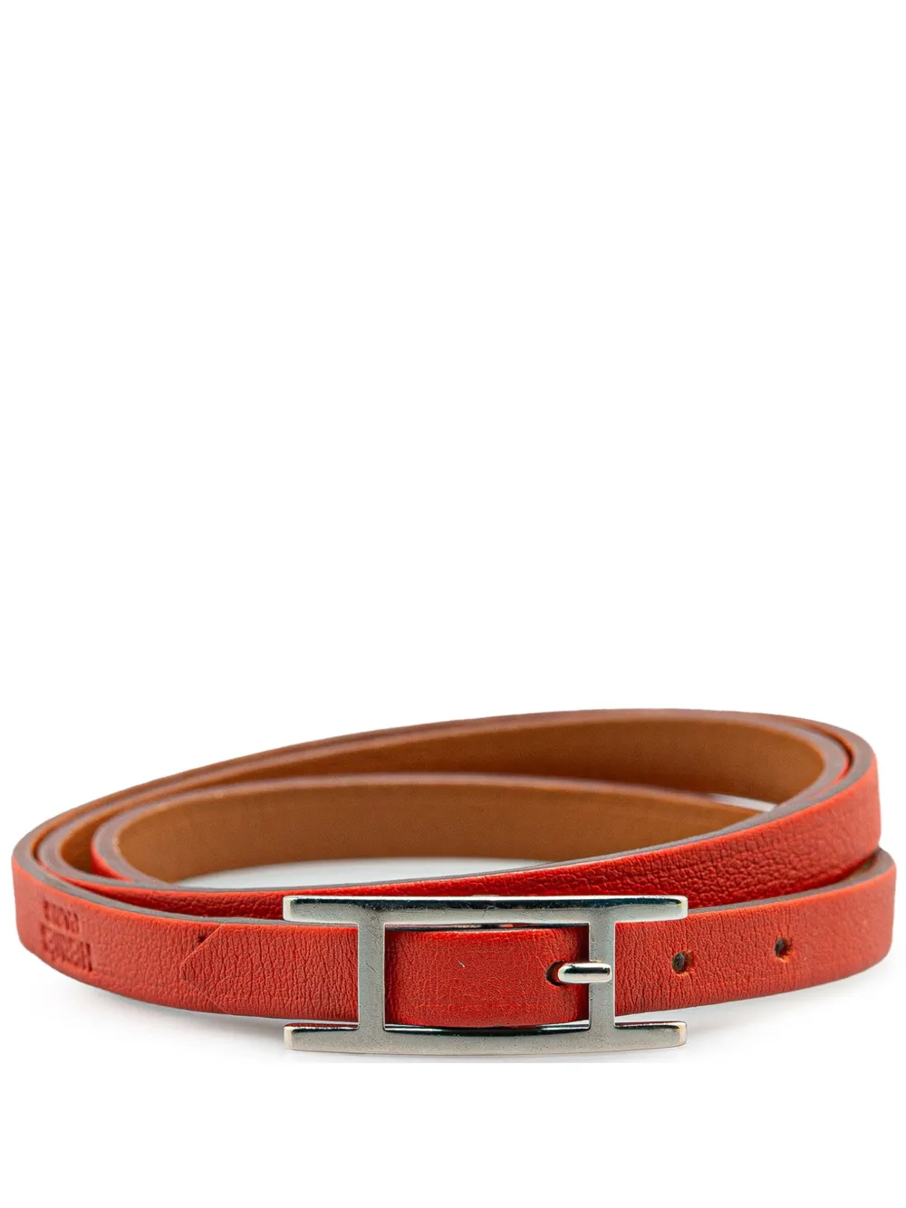 Hermès Pre-Owned 2013 エプソン ビーアピ ドゥブルトゥール M コスチューム ブレスレット - オレンジ Hermès Pre-Owned 2013 エプソン ビーアピ ドゥブルトゥール M コスチューム ブレスレット - オレンジ