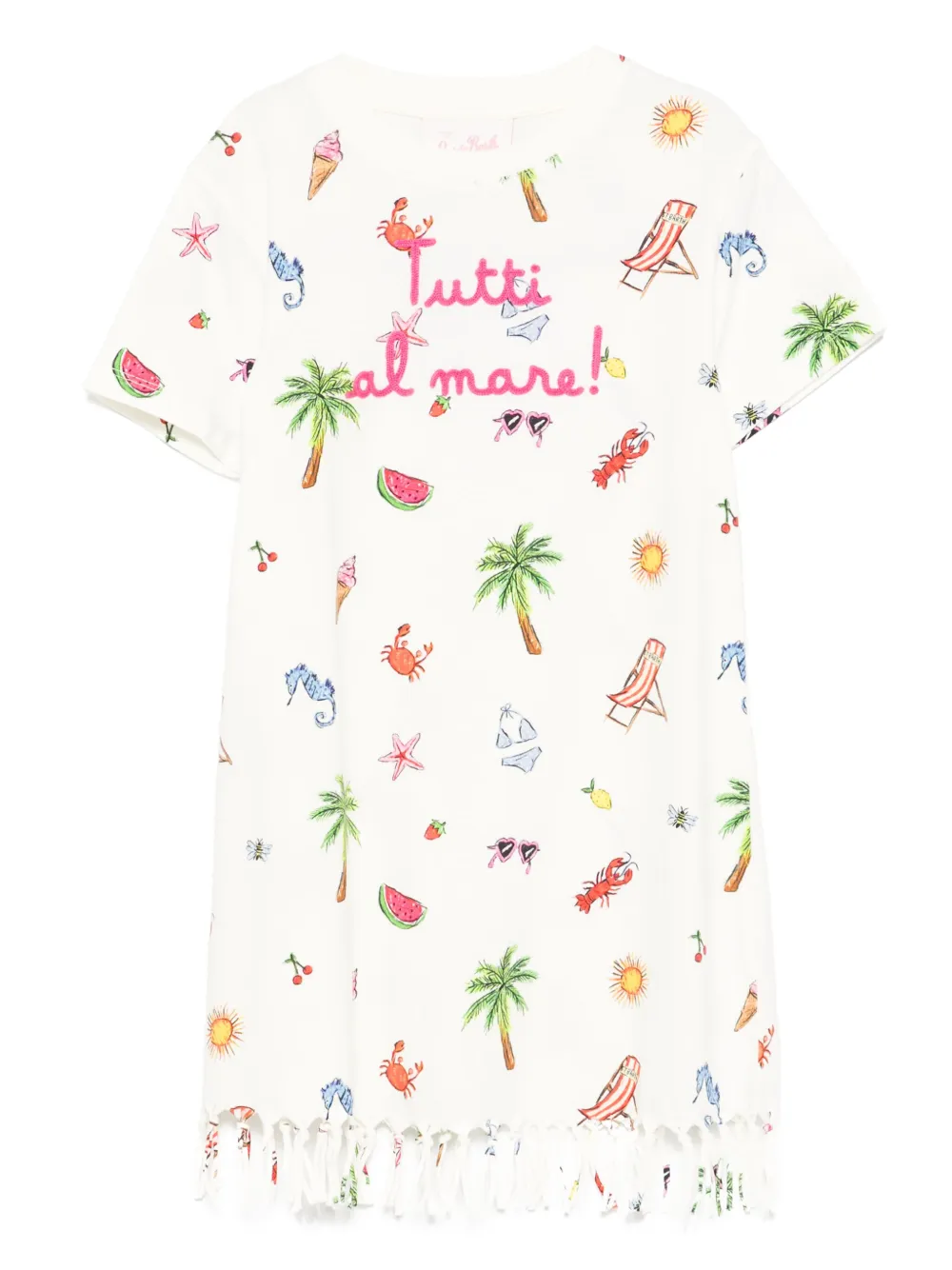 MC2 Saint Barth Kids Jurk met print Wit