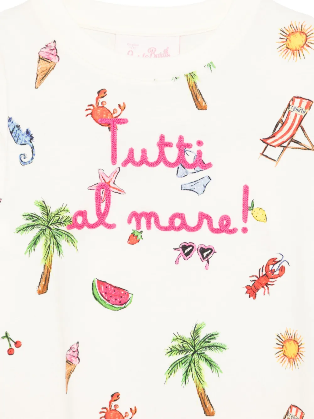 MC2 Saint Barth Kids Jurk met print Wit