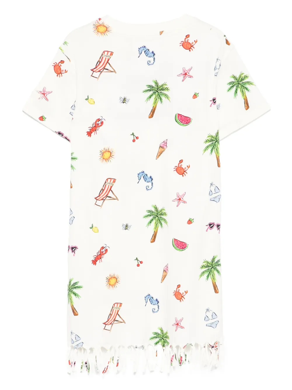 MC2 Saint Barth Kids Jurk met print Wit