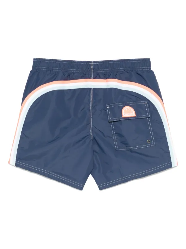 Sundek Taffeta Swim Shorts Blue FARFETCH IN