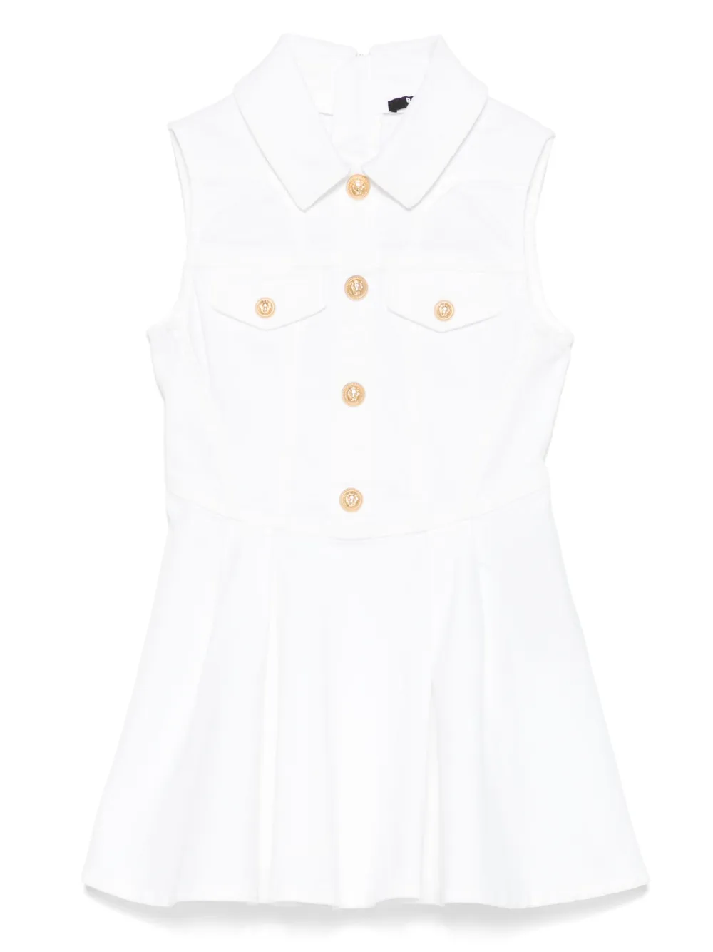 Shop Balmain Cotton-blend Dress
