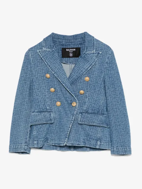 Balmain Kids blazer à boutonnière croisée
