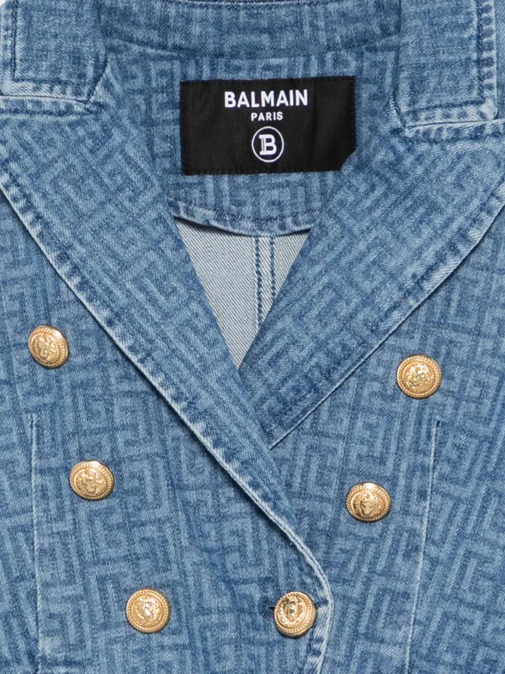 Balmain Kids Blazer met dubbele rij knopen Blauw