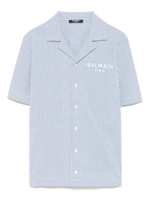 Balmain Kids striped cotton shirt
