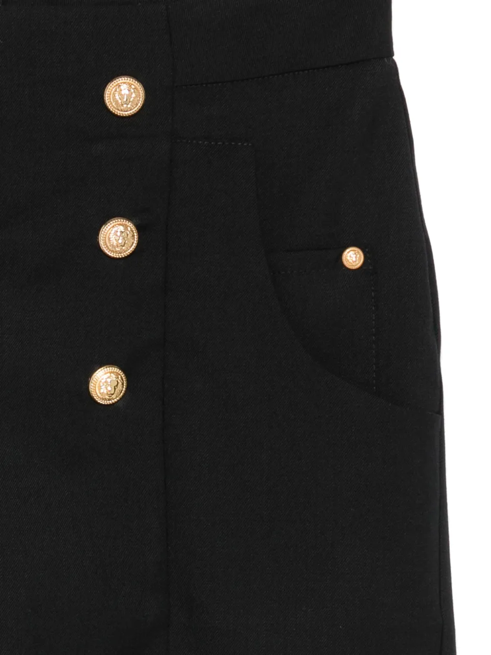 Balmain Twill Shorts In Black