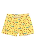 MC2 Saint Barth Kids printed swim shorts - Yellow