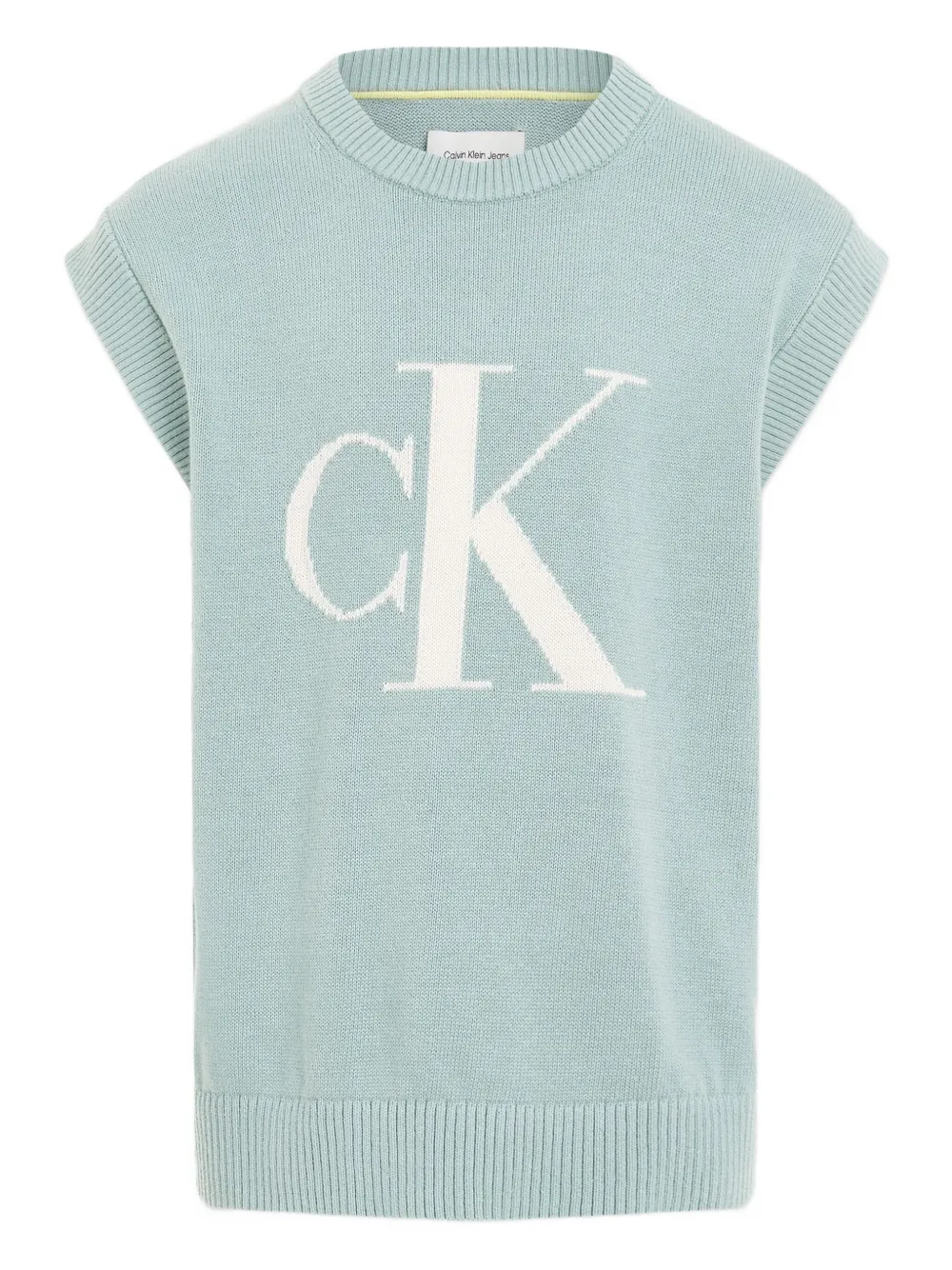 Calvin Klein Kids Sweater met logoprint Groen