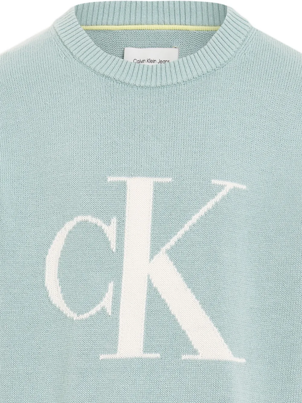 Calvin Klein Kids Sweater met logoprint Groen