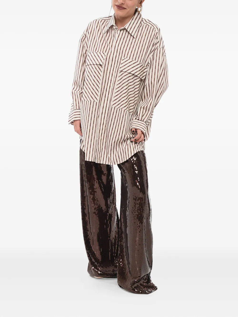 AMIRI Gestreept shirt - Wit