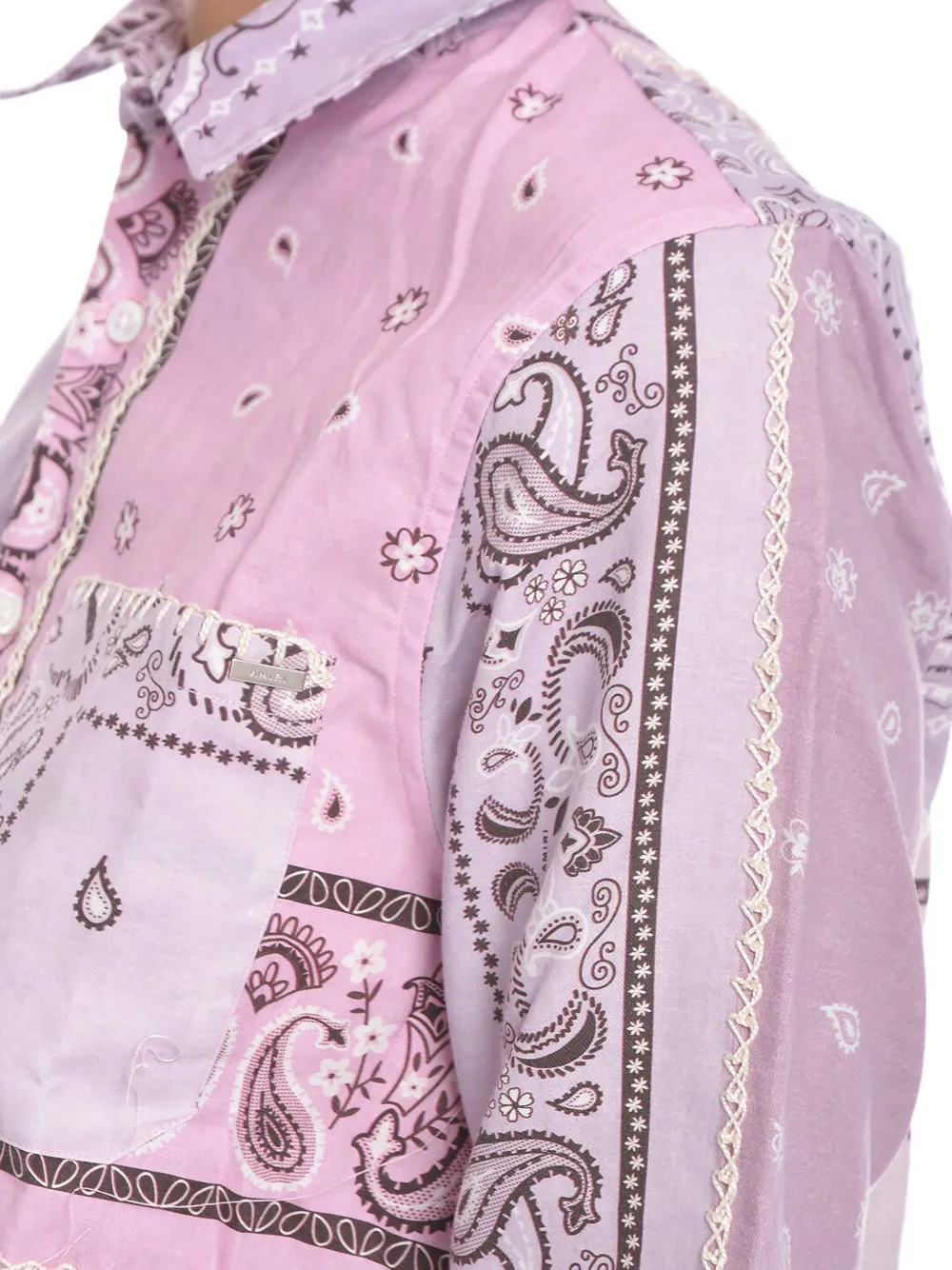 AMIRI Shirt met paisley-print Roze