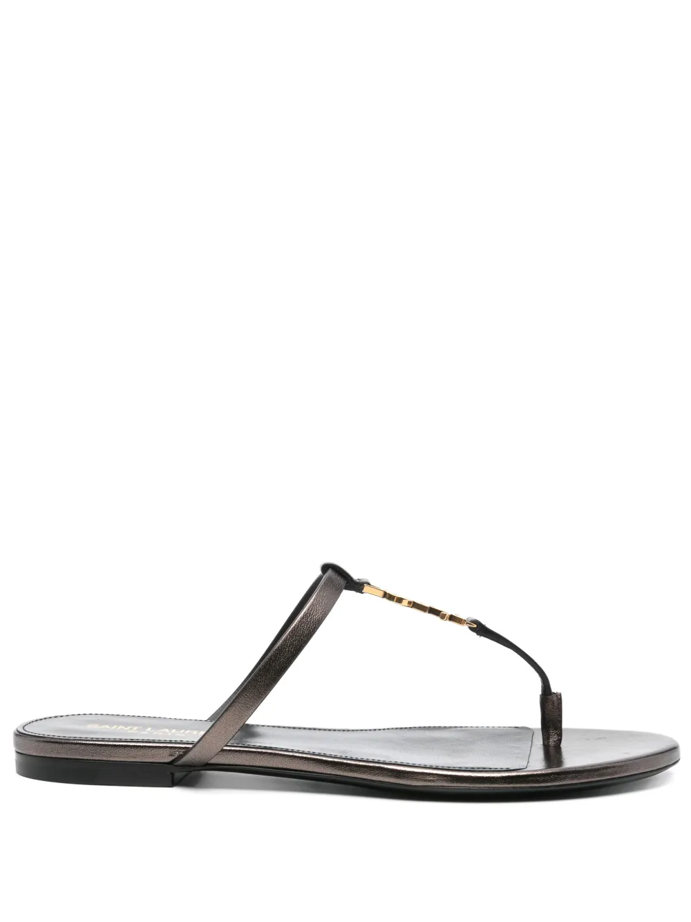 Saint Laurent Pre-Owned Cassandra-plaque sandals | Brown | Image 1
