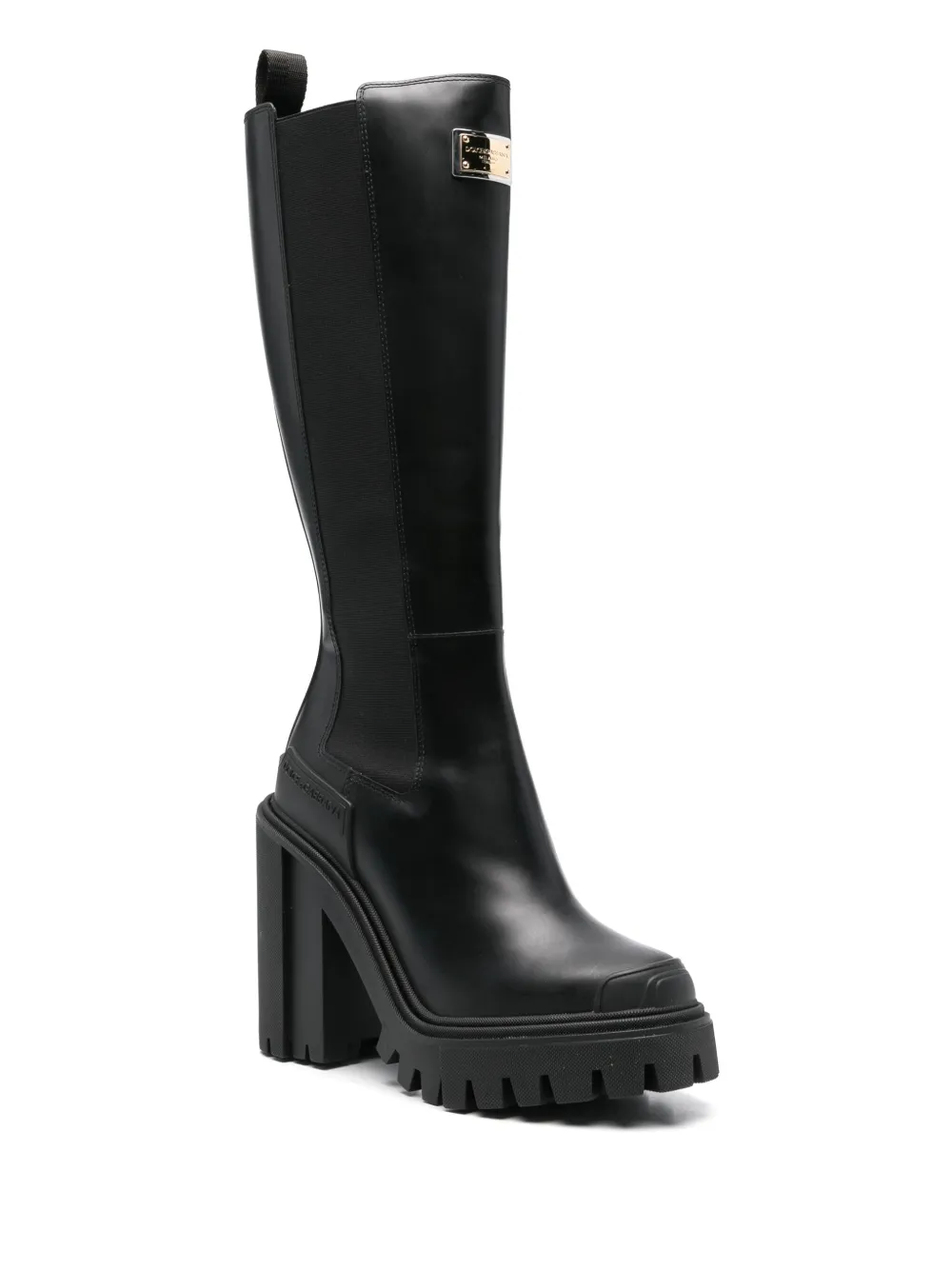 Dolce & Gabbana Pre-Owned Chelsea laarzen met 90 mm logoplakkaat - Zwart