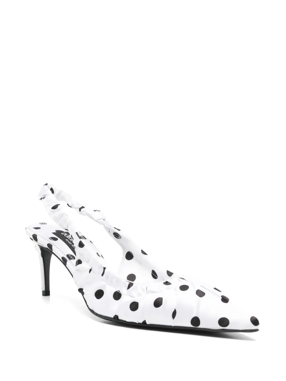 Dolce & Gabbana Pre-Owned 60 mm slingback pumps met stippen - Wit