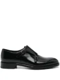 Prada Pre-Owned brushed leather monk shoes - Black