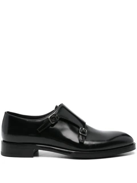 Prada Pre-Owned brushed leather monk shoes
