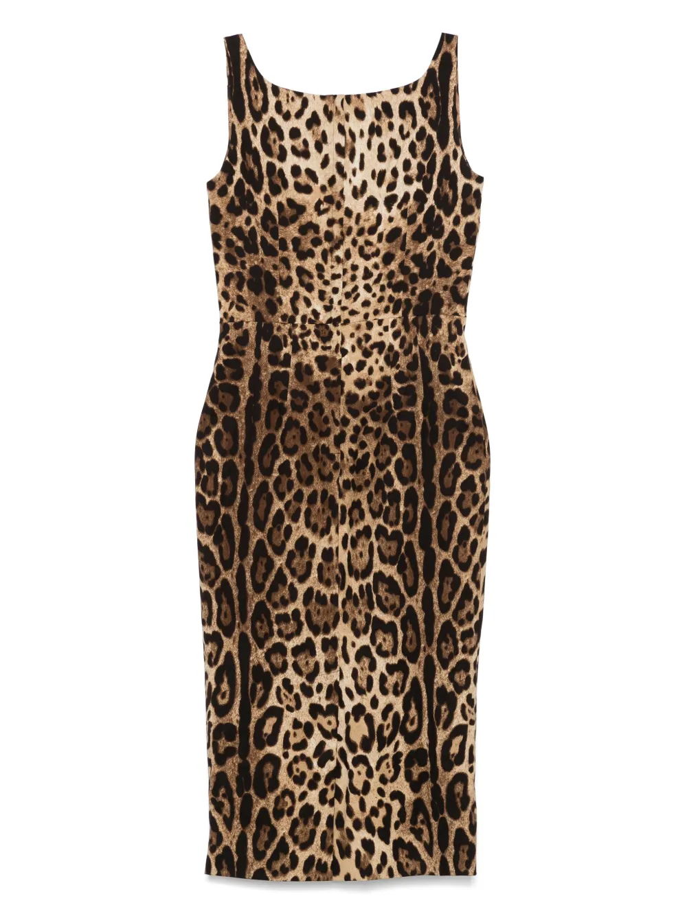 Dolce & Gabbana Pre-Owned Midi-jurk met luipaardprint - Beige