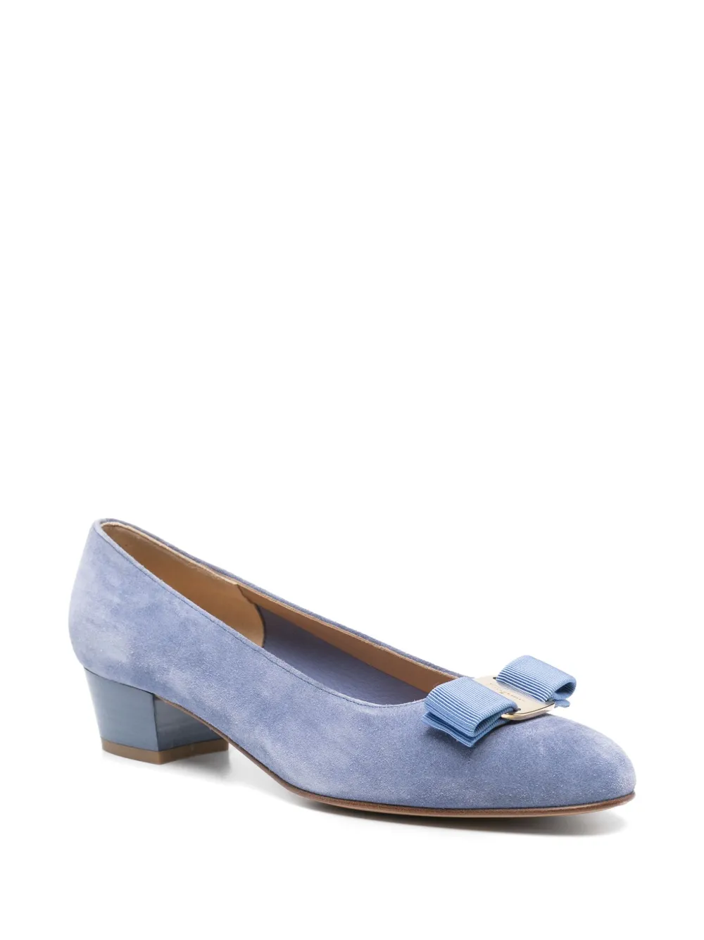Ferragamo Pre-Owned 30 mm Vara Bow pumps - Blauw