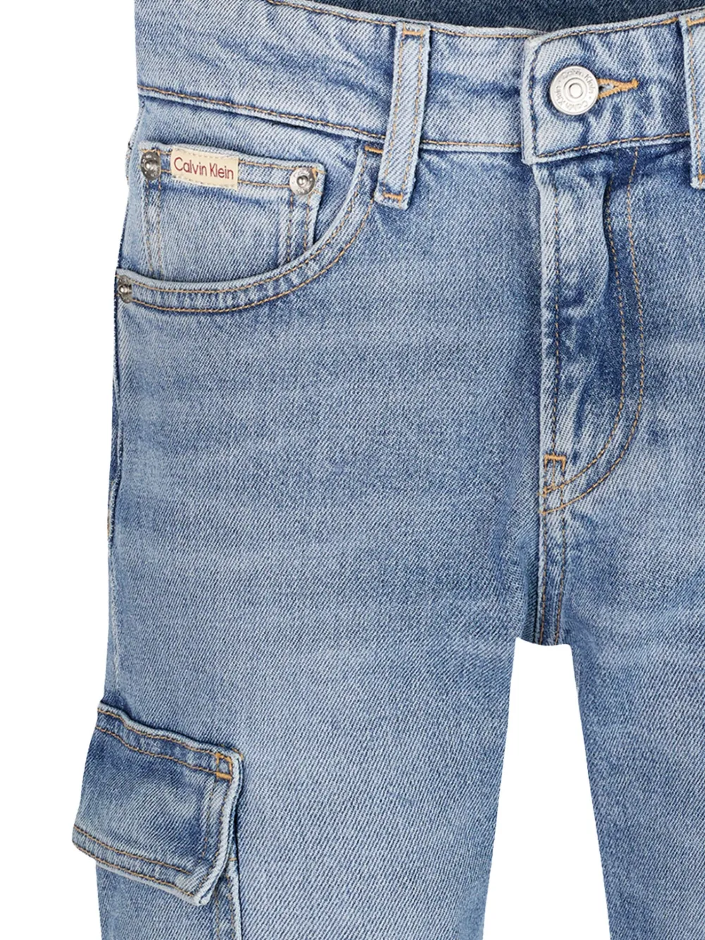 Calvin Klein Kids Katoenen jeans Blauw