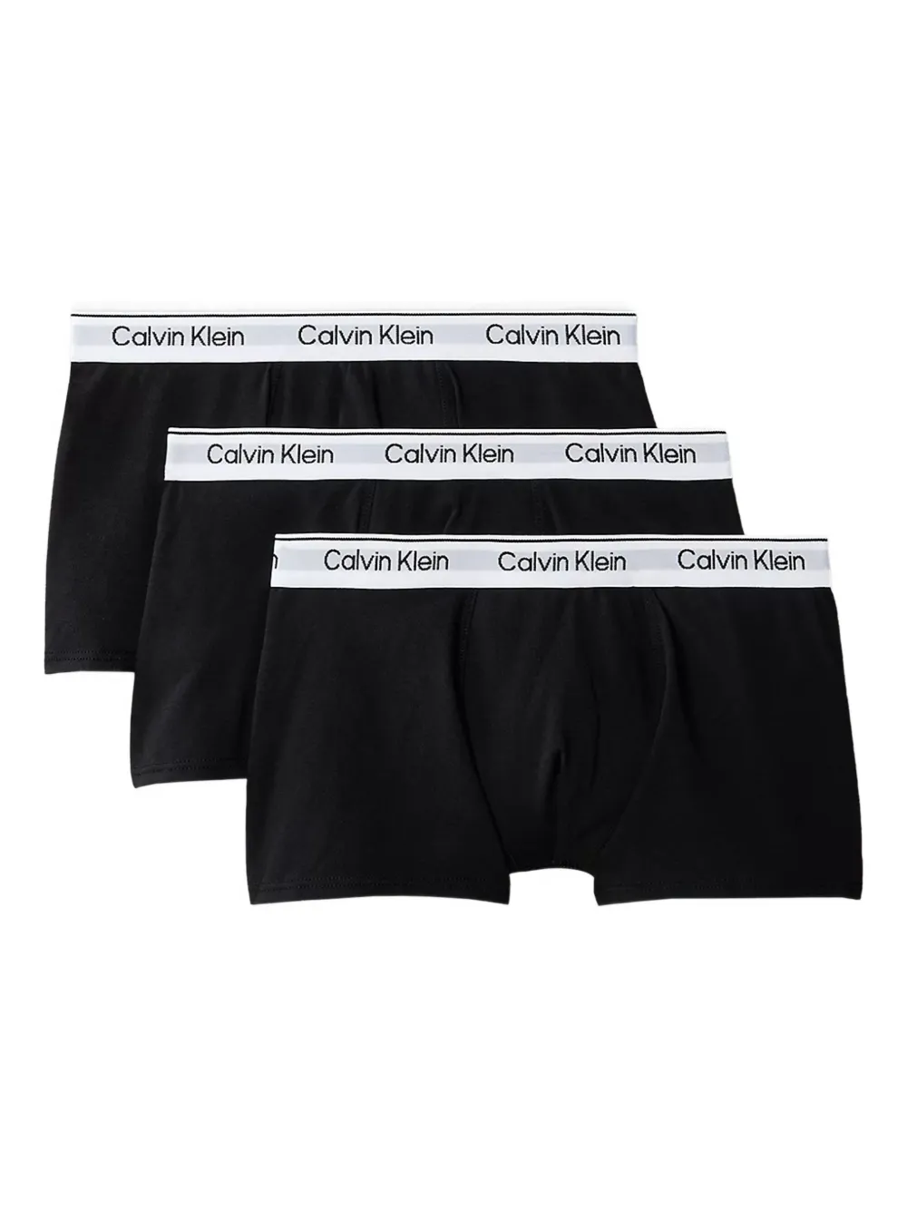 Calvin Klein Kids ロゴウエスト ボクサーパンツ セット - ブラック Calvin Klein Kids ロゴウエスト ボクサーパンツ セット - ブラック