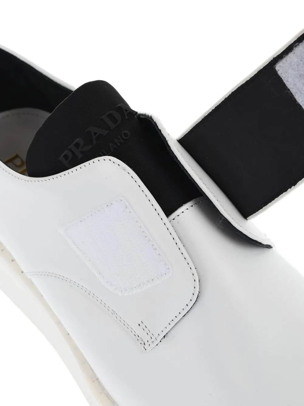 Prada leather low-top sneakers White