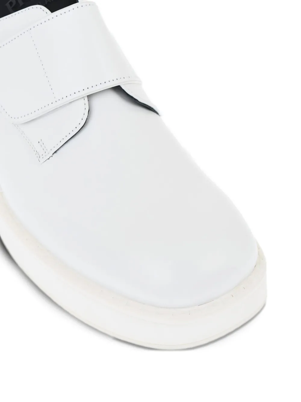 Prada leather low-top sneakers White