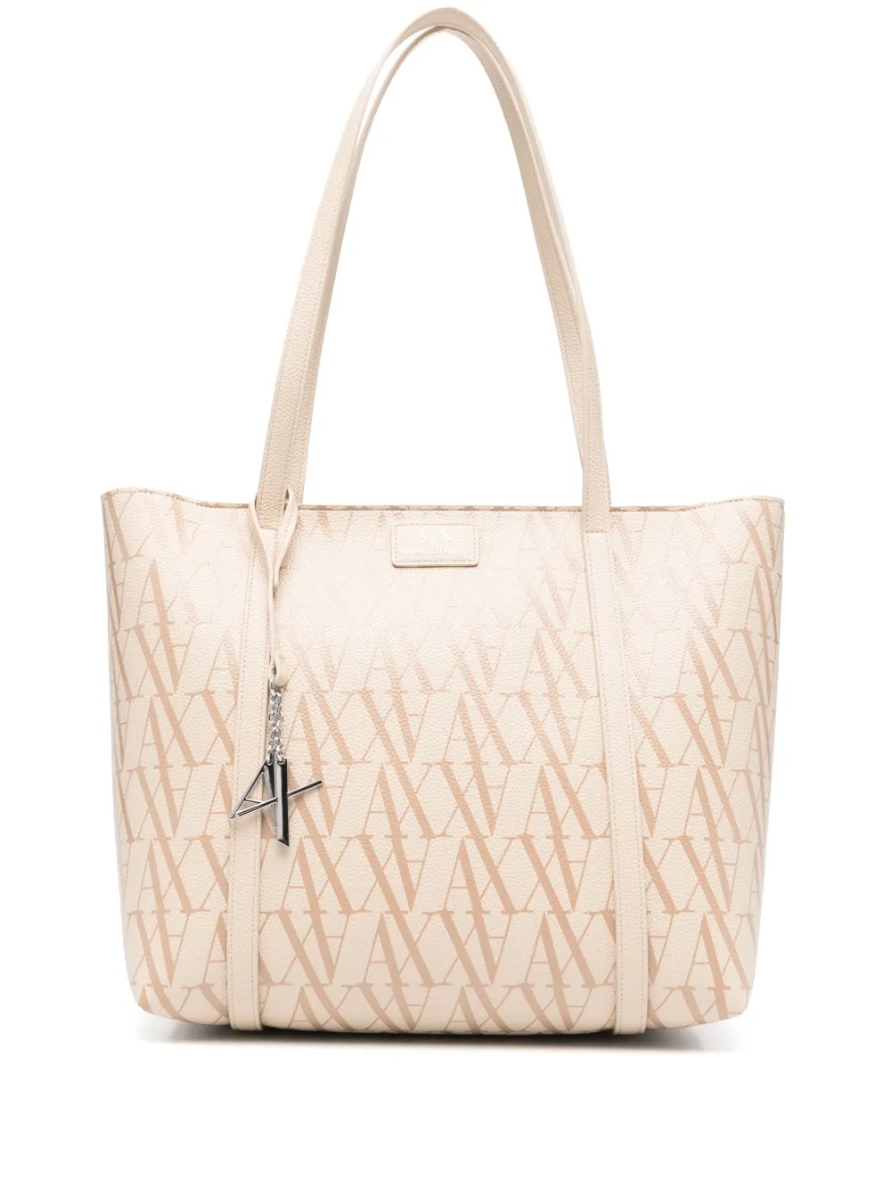 Armani Exchange Shopper met monogram Beige