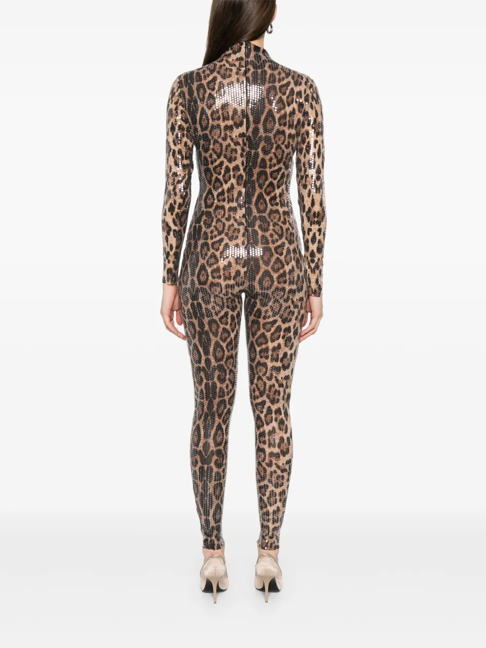 Shop Atu Body Couture Leopard-print Jumpsuit
