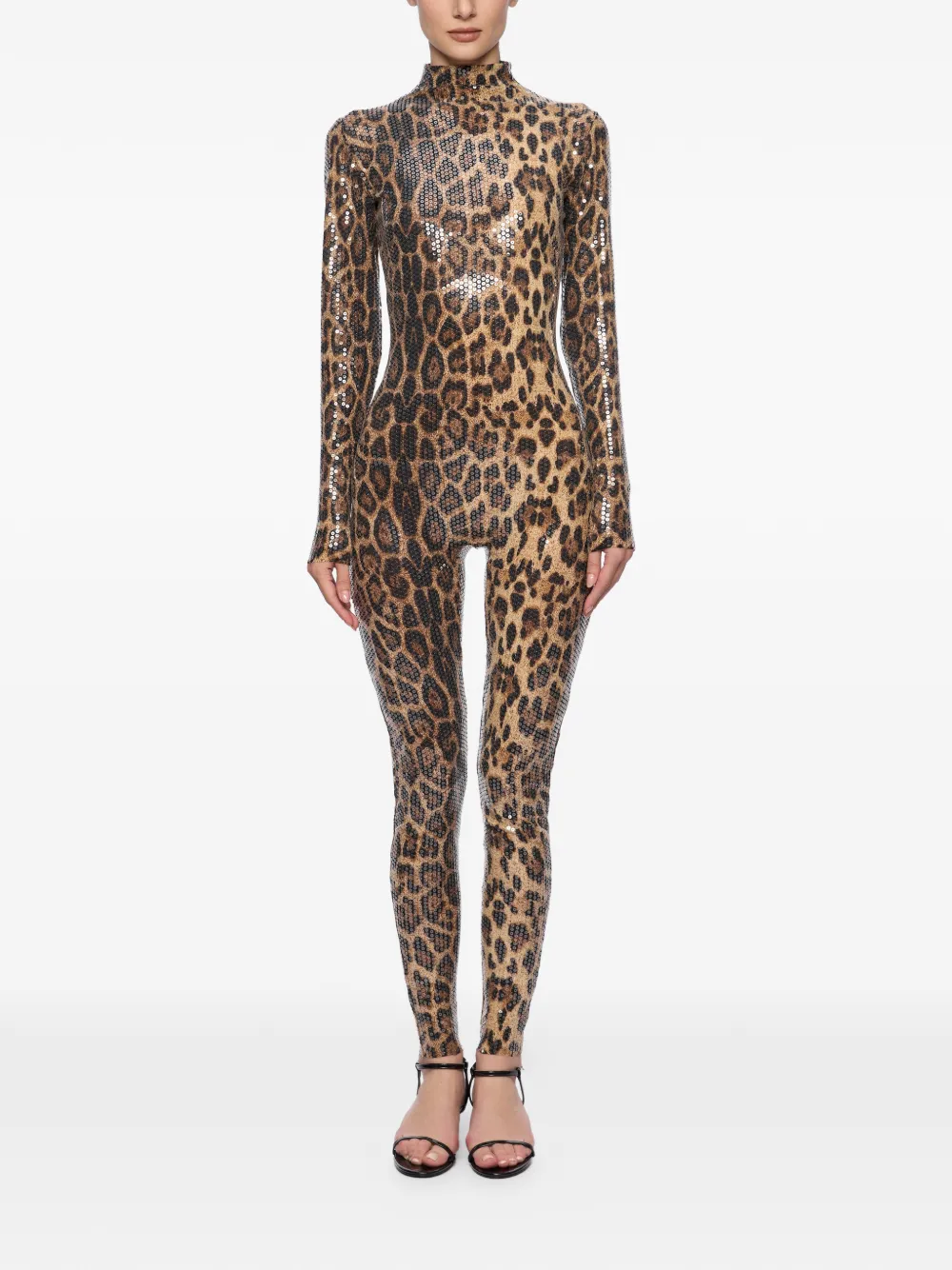 Atu Body Couture leopard-print jumpsuit - Marrone