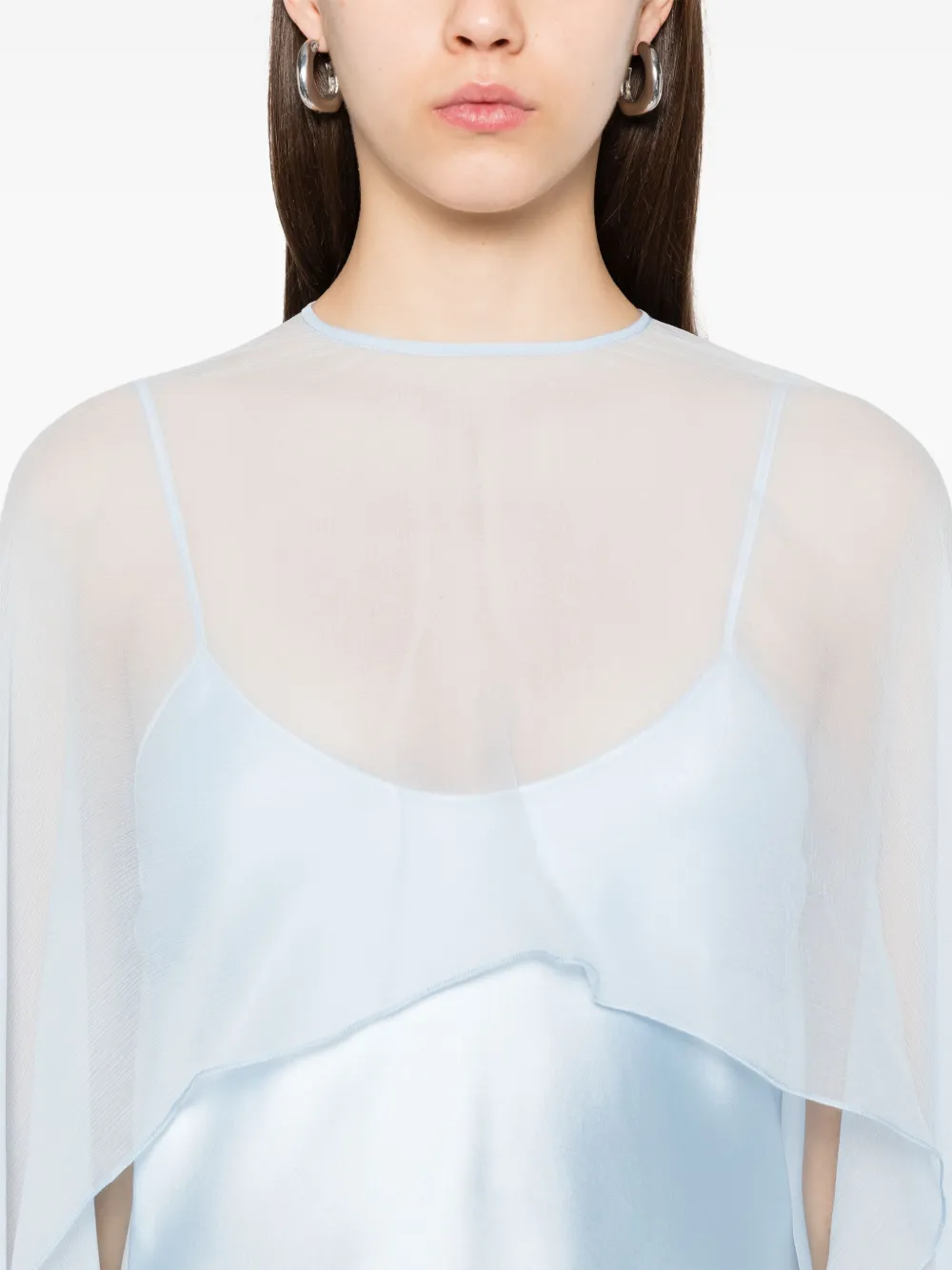 Atu Body Couture Jurk met cape Blauw