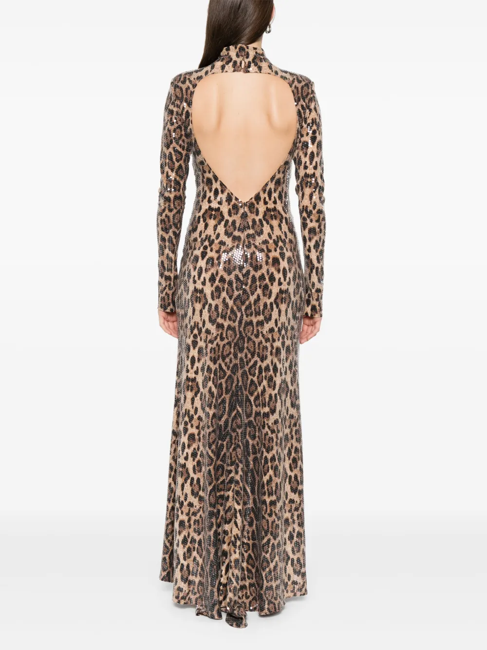 Atu Body Couture Jurk met luipaardprint Bruin