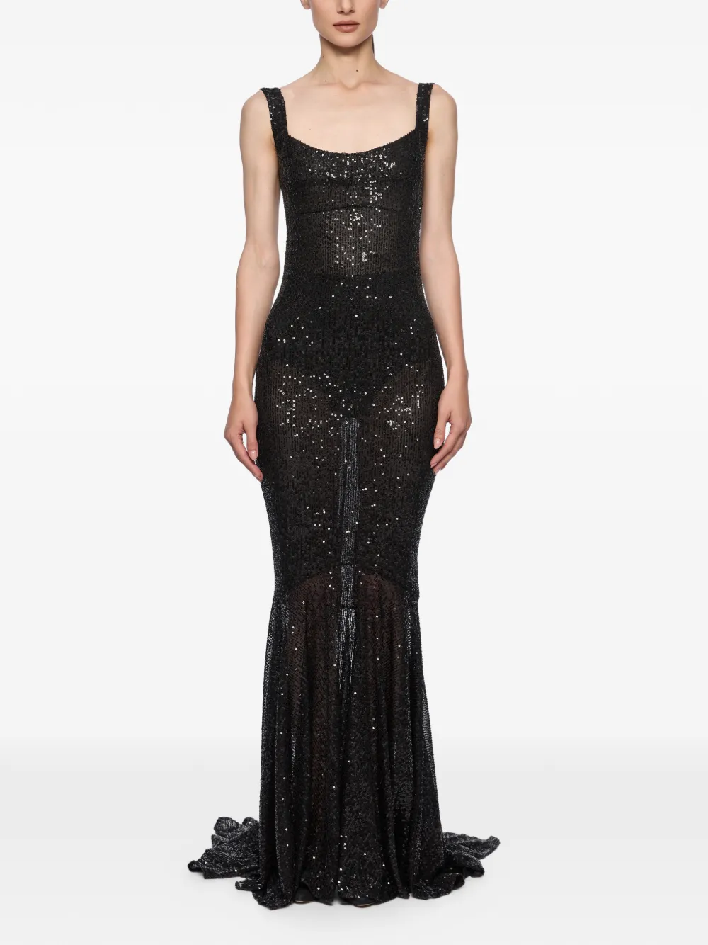 Atu Body Couture sequinned mermaid dress - Nero