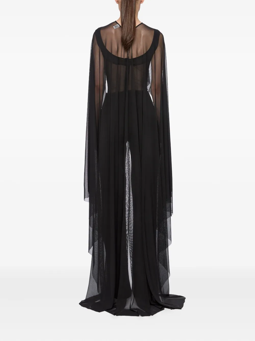  Atu Body Couture Semi-sheer Bodysuit - Black 