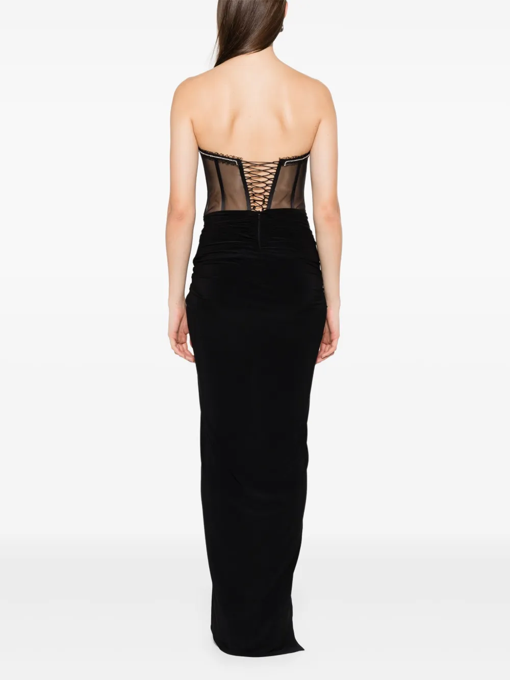 Atu Body Couture Jurk met korset-stijl Zwart