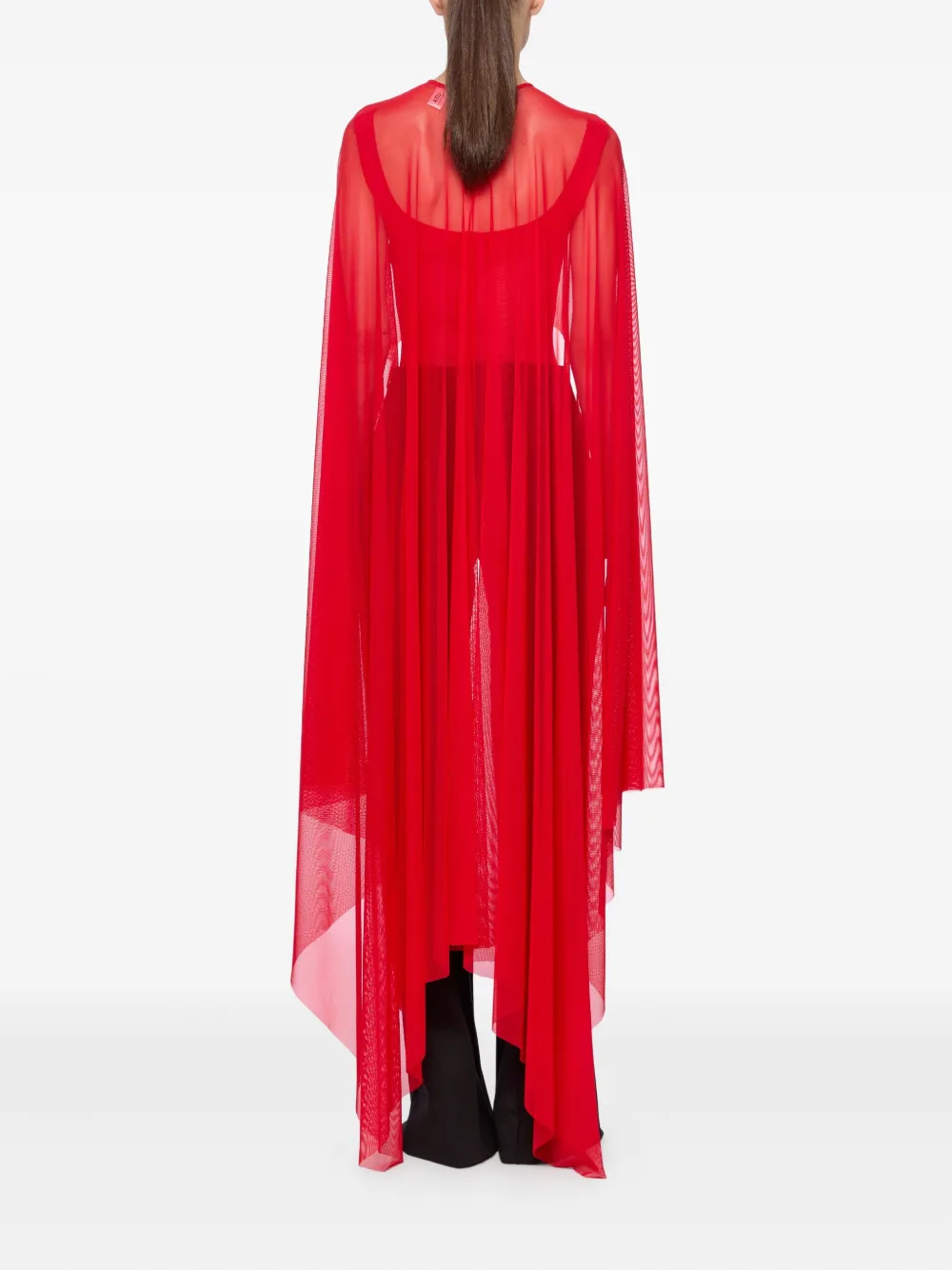  Atu Body Couture Semi-sheer Bodysuit - Red 